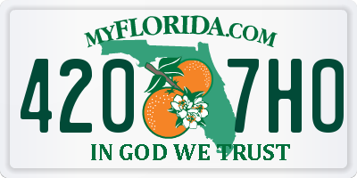 FL license plate 4207HO