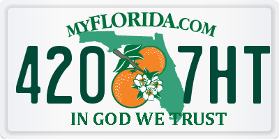 FL license plate 4207HT