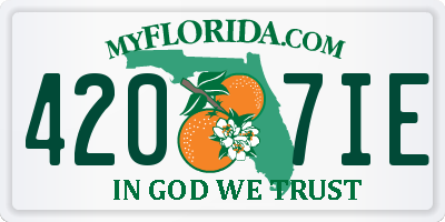 FL license plate 4207IE