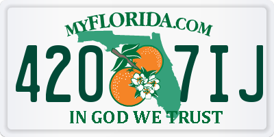 FL license plate 4207IJ