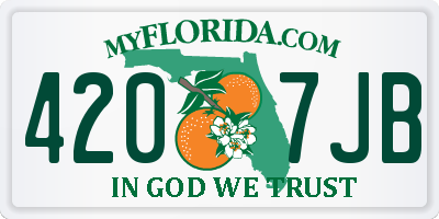 FL license plate 4207JB