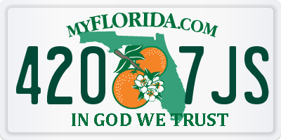FL license plate 4207JS