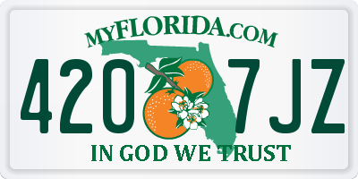 FL license plate 4207JZ