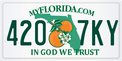 FL license plate 4207KY