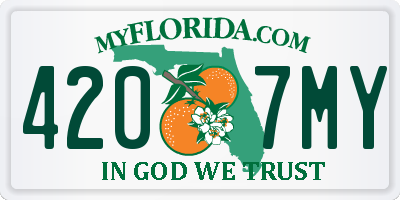 FL license plate 4207MY