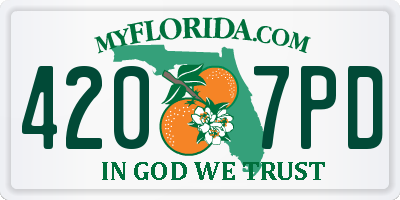 FL license plate 4207PD