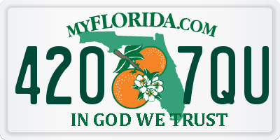 FL license plate 4207QU