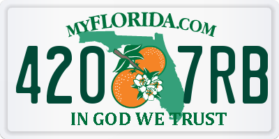 FL license plate 4207RB