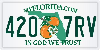 FL license plate 4207RV