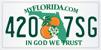 FL license plate 4207SG