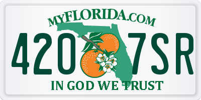 FL license plate 4207SR