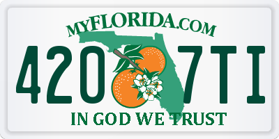 FL license plate 4207TI