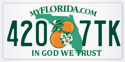 FL license plate 4207TK