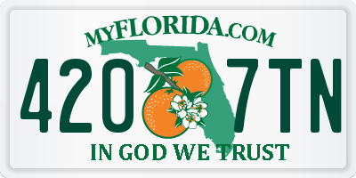 FL license plate 4207TN