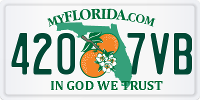 FL license plate 4207VB