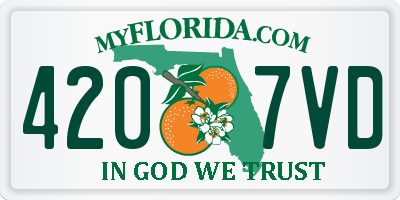FL license plate 4207VD