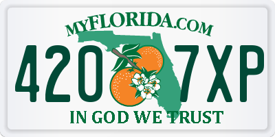 FL license plate 4207XP