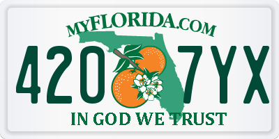FL license plate 4207YX
