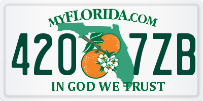 FL license plate 4207ZB