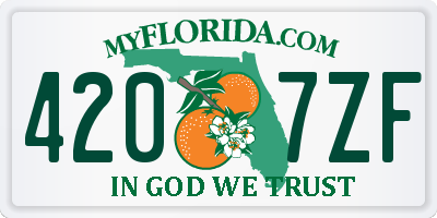 FL license plate 4207ZF