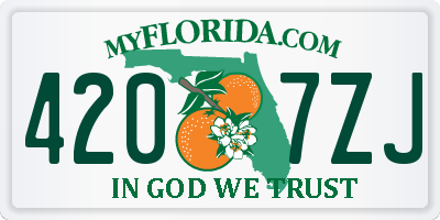 FL license plate 4207ZJ