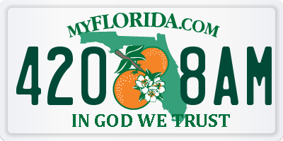 FL license plate 4208AM