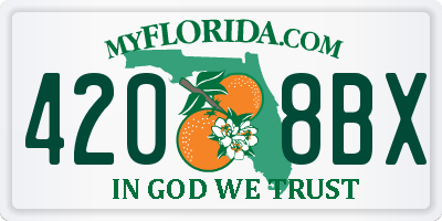 FL license plate 4208BX