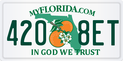 FL license plate 4208ET