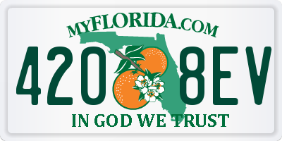FL license plate 4208EV