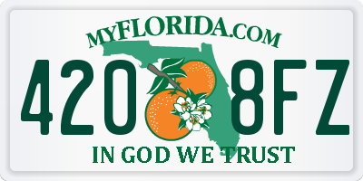 FL license plate 4208FZ