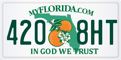 FL license plate 4208HT