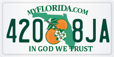 FL license plate 4208JA