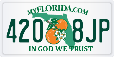 FL license plate 4208JP