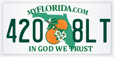 FL license plate 4208LT
