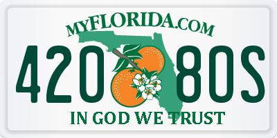 FL license plate 4208OS