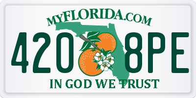 FL license plate 4208PE