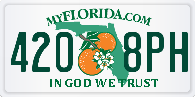 FL license plate 4208PH
