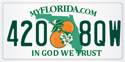 FL license plate 4208QW