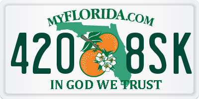 FL license plate 4208SK