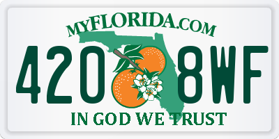 FL license plate 4208WF