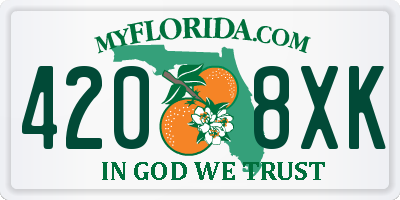 FL license plate 4208XK