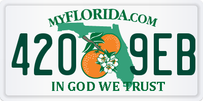 FL license plate 4209EB