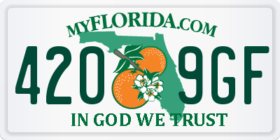 FL license plate 4209GF