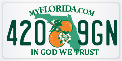 FL license plate 4209GN