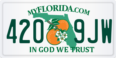 FL license plate 4209JW