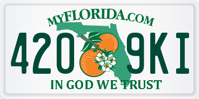 FL license plate 4209KI