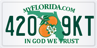 FL license plate 4209KT