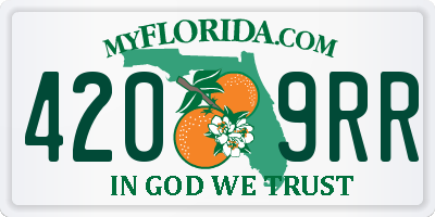 FL license plate 4209RR