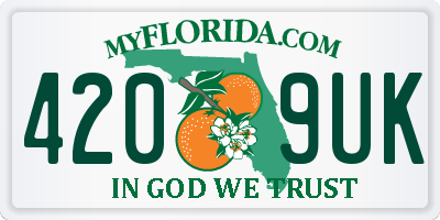 FL license plate 4209UK