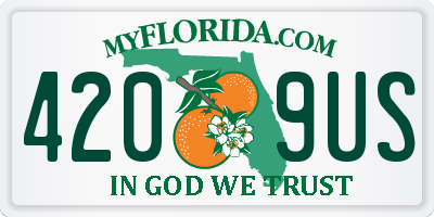 FL license plate 4209US